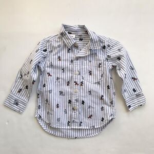 BABygap x Disney Mickey Mouse print button  down shirt EUC 2T